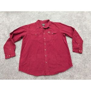 Guide Series‎ Button Up Shirt Mens Extra Large Tall Long Sleeve Red Flannel